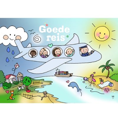 Ansichtkaart Goede reis - Unieke Postkaarten/ Wendy de Boer