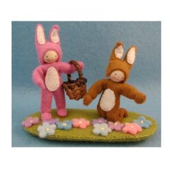 Twee paashaasjes - Atelier Pippilotta