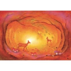 Ansichtkaart Hertjes in het bos