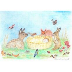 Ansichtkaart Welkom lief kind - Eentje van Margo