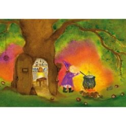 Ansichtkaart Heksje met ketel - Baukje Exler