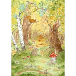 Ansichtkaart Herfstbos - Eentje van Margo