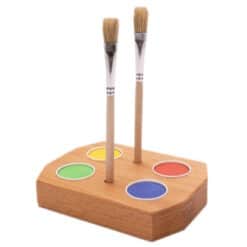 Verfhouder met 2 kwastjes