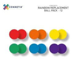 Connetix knikkerbaanballen regenboog