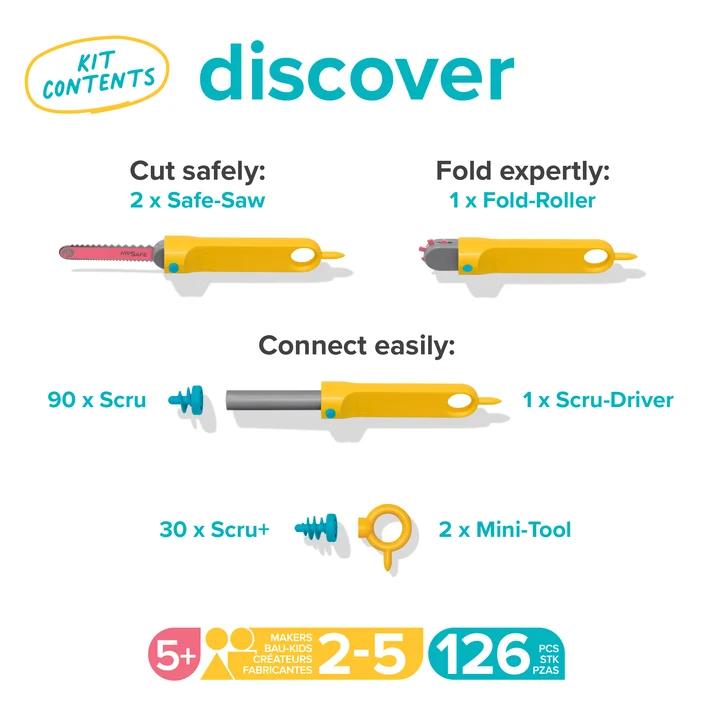 Makedo Discover Kit 126 onderdelen - Afbeelding 3